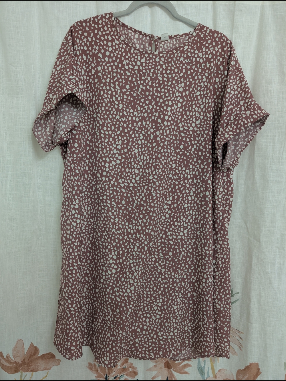 Boutique Mauve Speckled Shift Dress XL Teacher Office Casual